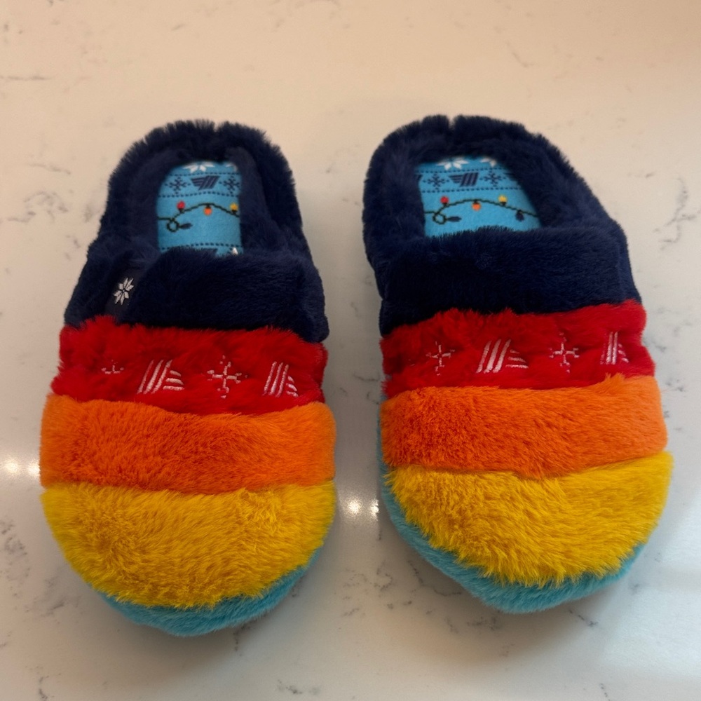 Colorful Fuzzy Slippers